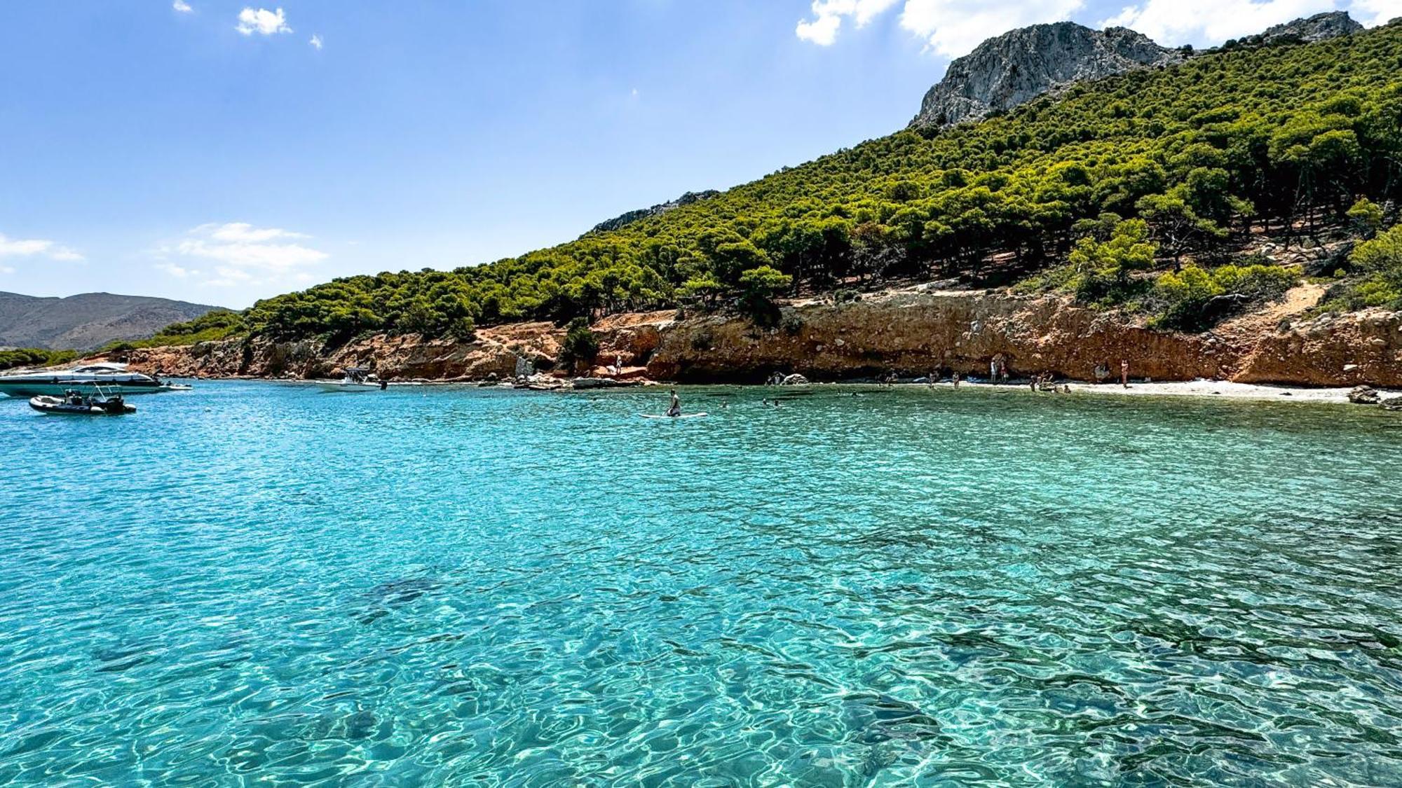Appartement Vue Sur Mer Soul Family, Egine Aegina Bagian luar foto